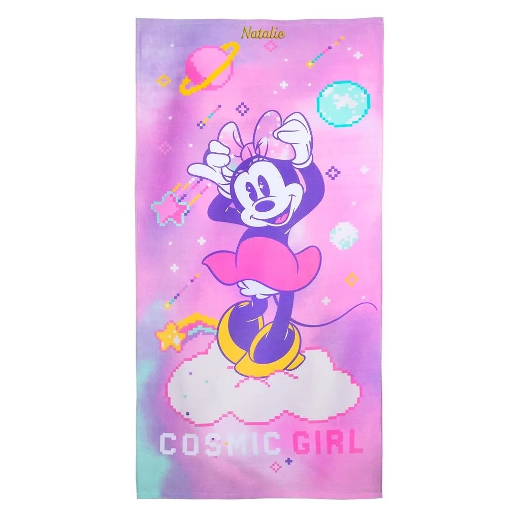 Toalla de playa Minnie Cosmic Girl Disney Store Disney Store - 1 Toalla de playa Minnie Cosmic Girl Disney Store Disney Store - 1