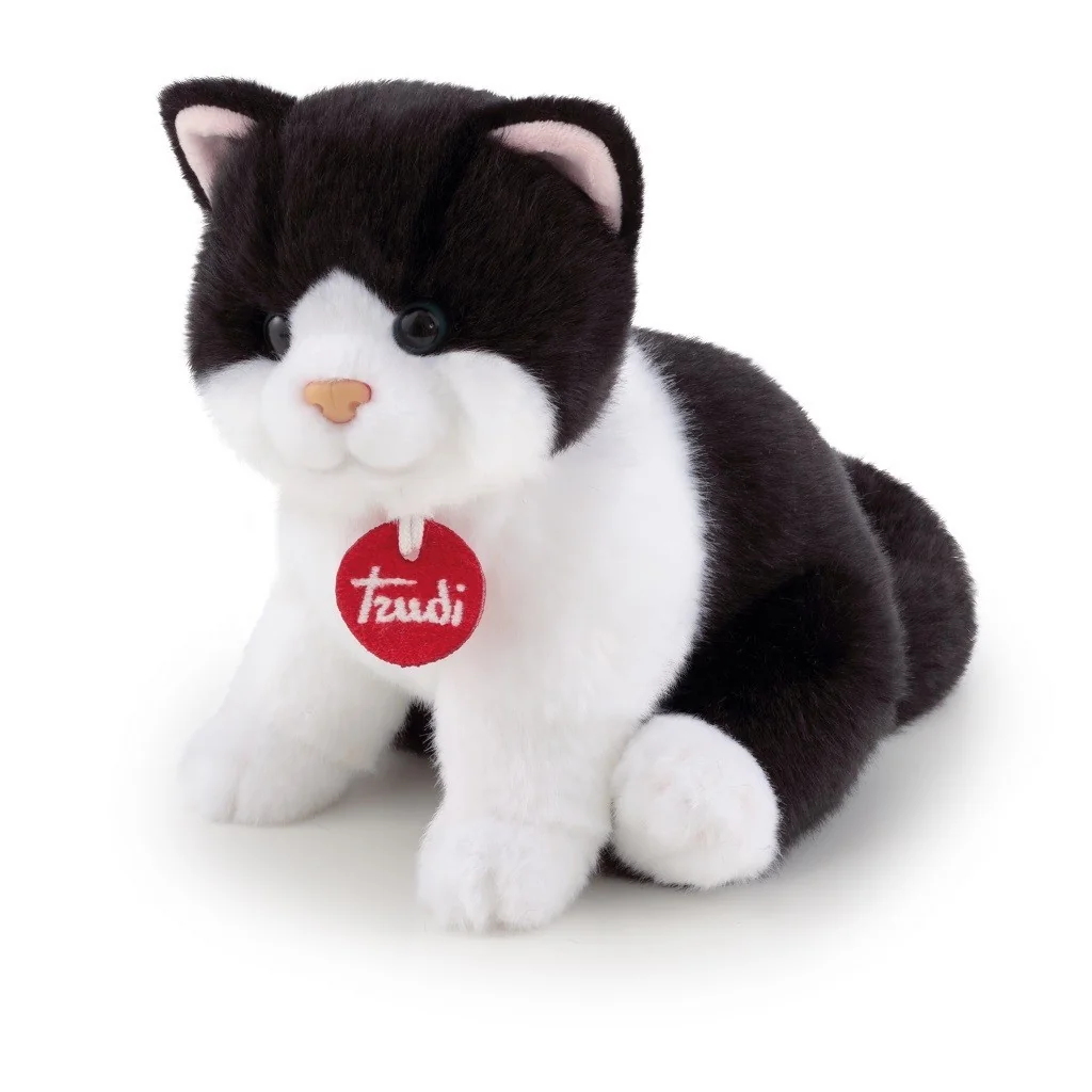 Plüschtier klassische Größe S Katze Brad weiß/schwarz 21040 Trudi Trudi - 1