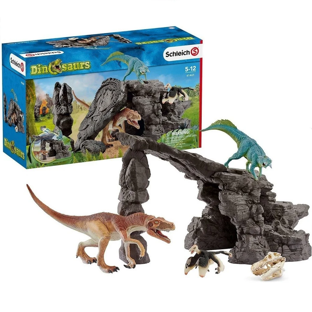 Set da gioco dinosauri con grotta 41461 Schleich Schleich - 1