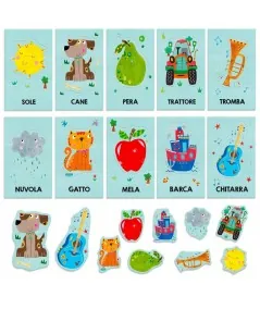 Gioco educativo Montessori prime parole IT21666 Headu Headu - 2