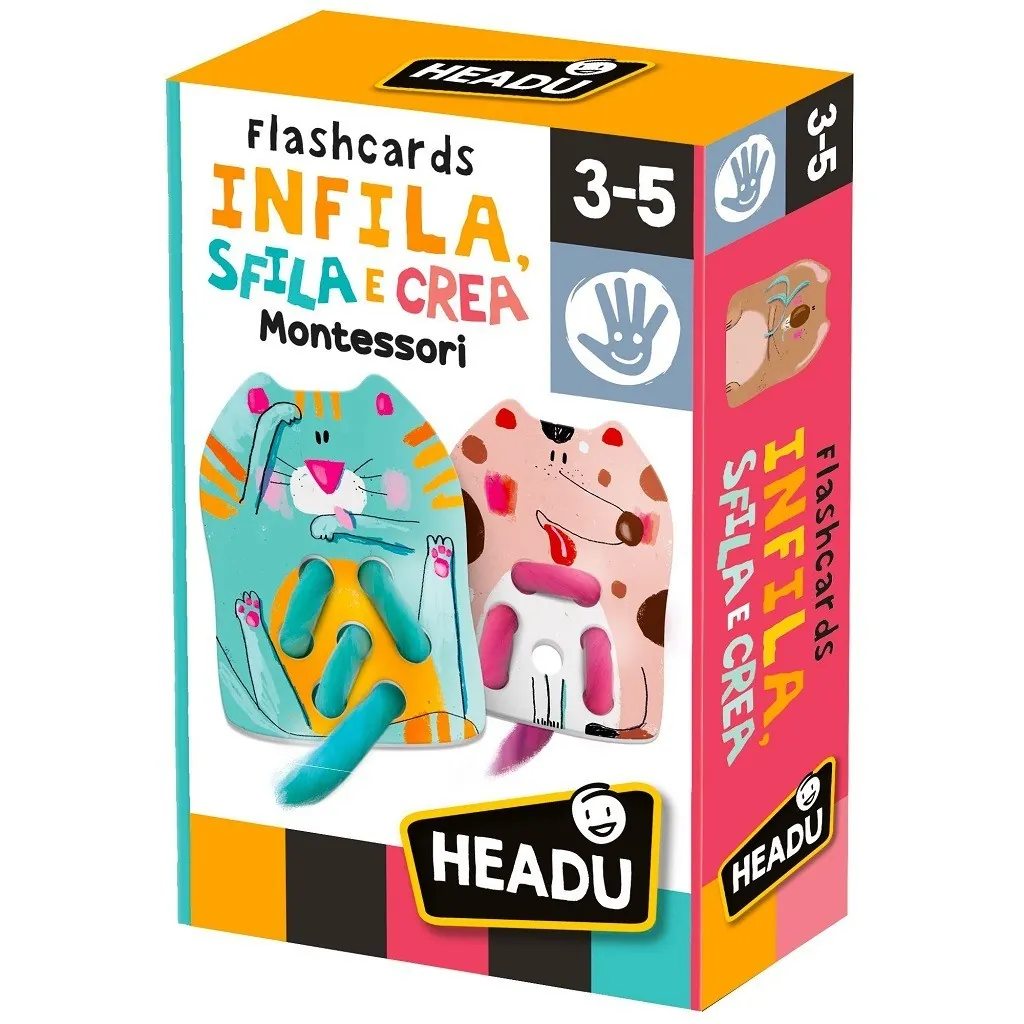 Gioco Infila, Sfila e Crea Montessori IT27811 Headu Headu - 1