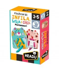 Gioco Infila, Sfila e Crea Montessori IT27811 Headu Headu - 1