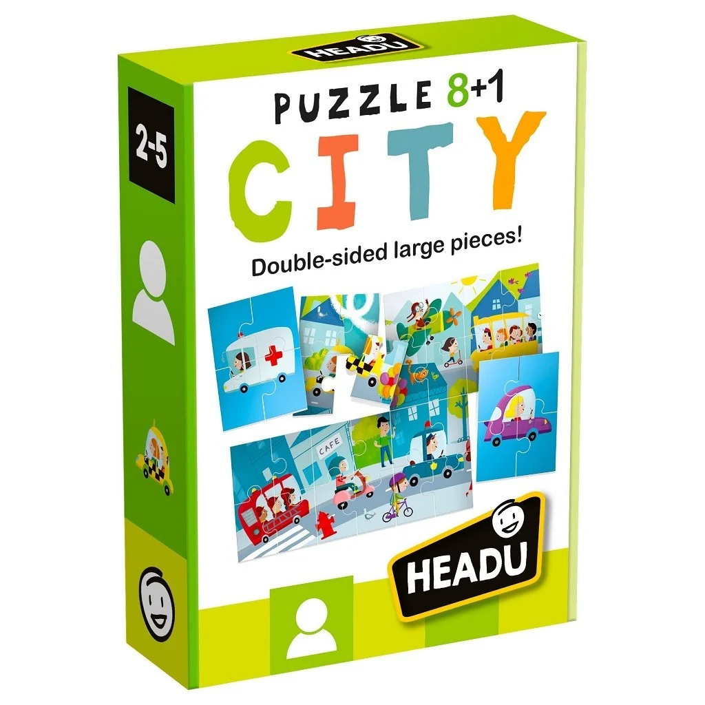 Juego Puzzle Doble Cara Ciudad 8+1 IT20508 Headu Headu - 1 Juego Puzzle Doble Cara Ciudad 8+1 IT20508 Headu Headu - 1