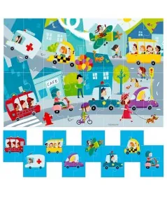 Double-sided Puzzle Game City 8 + 1 IT20508 Headu Headu - 2