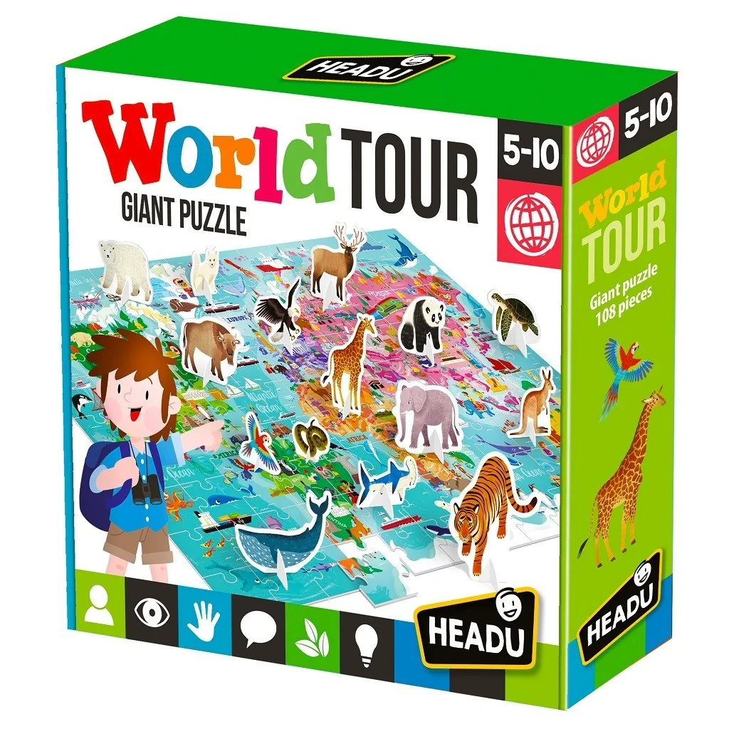 Juego de rompecabezas del mundo gigante MU26258 Headu Headu - 1