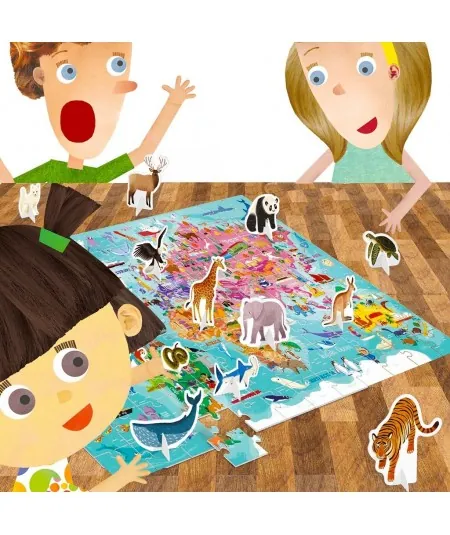 Juego de rompecabezas del mundo gigante MU26258 Headu Headu - 3