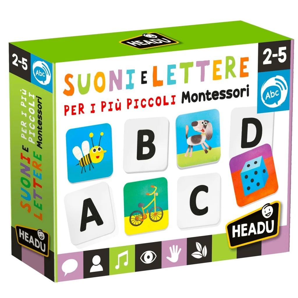 Montessori-Lernspiel Laute und Buchstaben IT22977 Headu Headu - 1