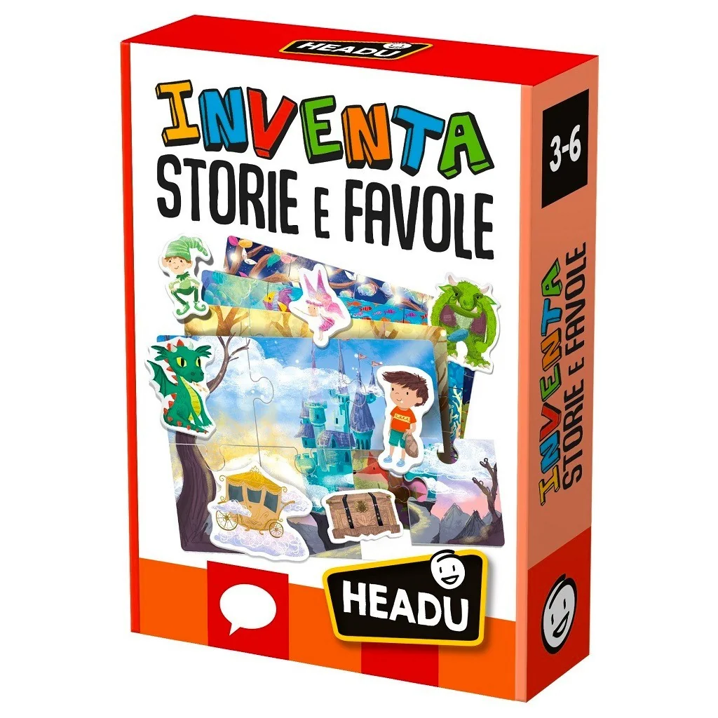 Gioco mini puzzle Inventa Storie e Favole IT22236 Headu Headu - 1