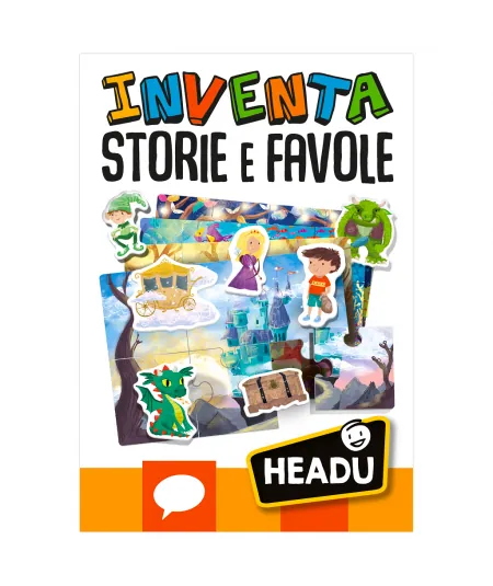 Gioco mini puzzle Inventa Storie e Favole IT22236 Headu Headu - 3