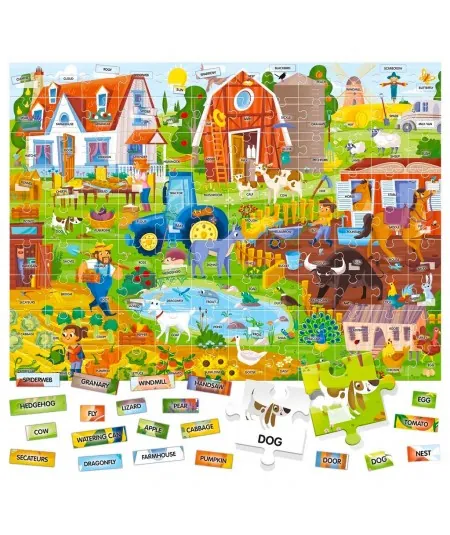 Gioco puzzle inglese facile fattoria IT20997 Headu Headu - 2
