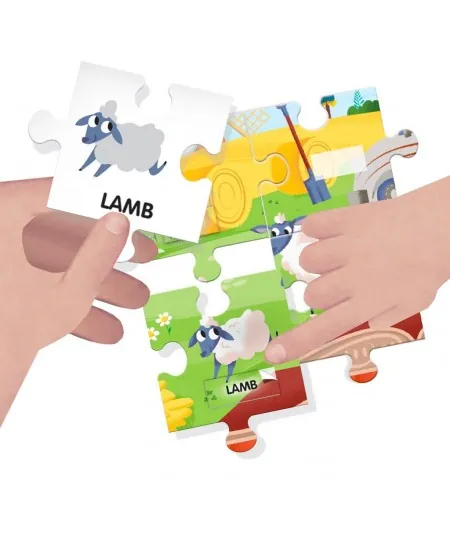 Gioco puzzle inglese facile fattoria IT20997 Headu Headu - 3