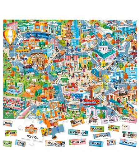 Gioco puzzle inglese facile città IT21000 Headu Headu - 2
