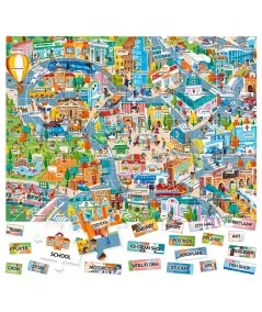 Jeu de puzzle de ville anglais facile IT21000 Headu Headu - 2