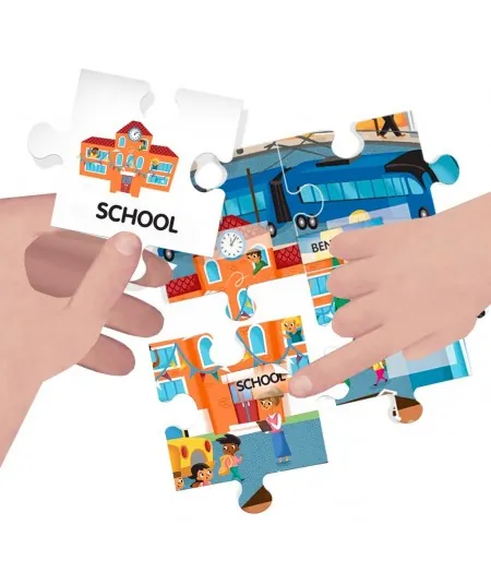 Jeu de puzzle de ville anglais facile IT21000 Headu Headu - 3