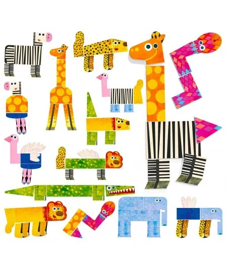 Lustige Tiere Montessori-Lernspiel MU24797 Headu Headu - 2