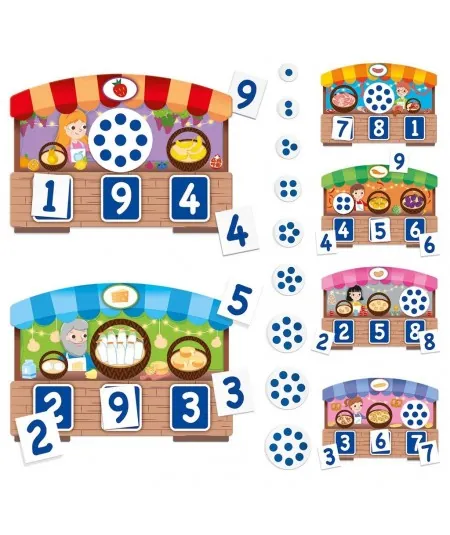 Juego educativo Montessori Bingo de números táctiles IT20249 Headu Headu - 2