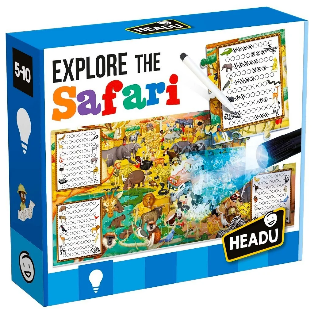 Gioco puzzle esplora Safari IT21420 Headu Headu - 1