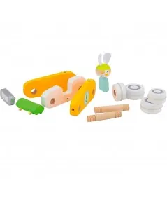Voiture de course modulaire avec lapin en bois 83038 Sevi Trudi Trudi by Sevi - 2