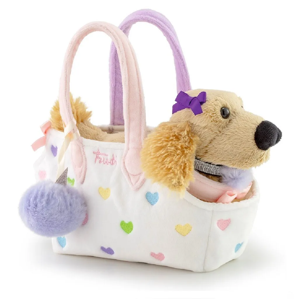 Peluche kiki Chien arc-en-ciel avec sac 29619 Trudi Trudi - 1