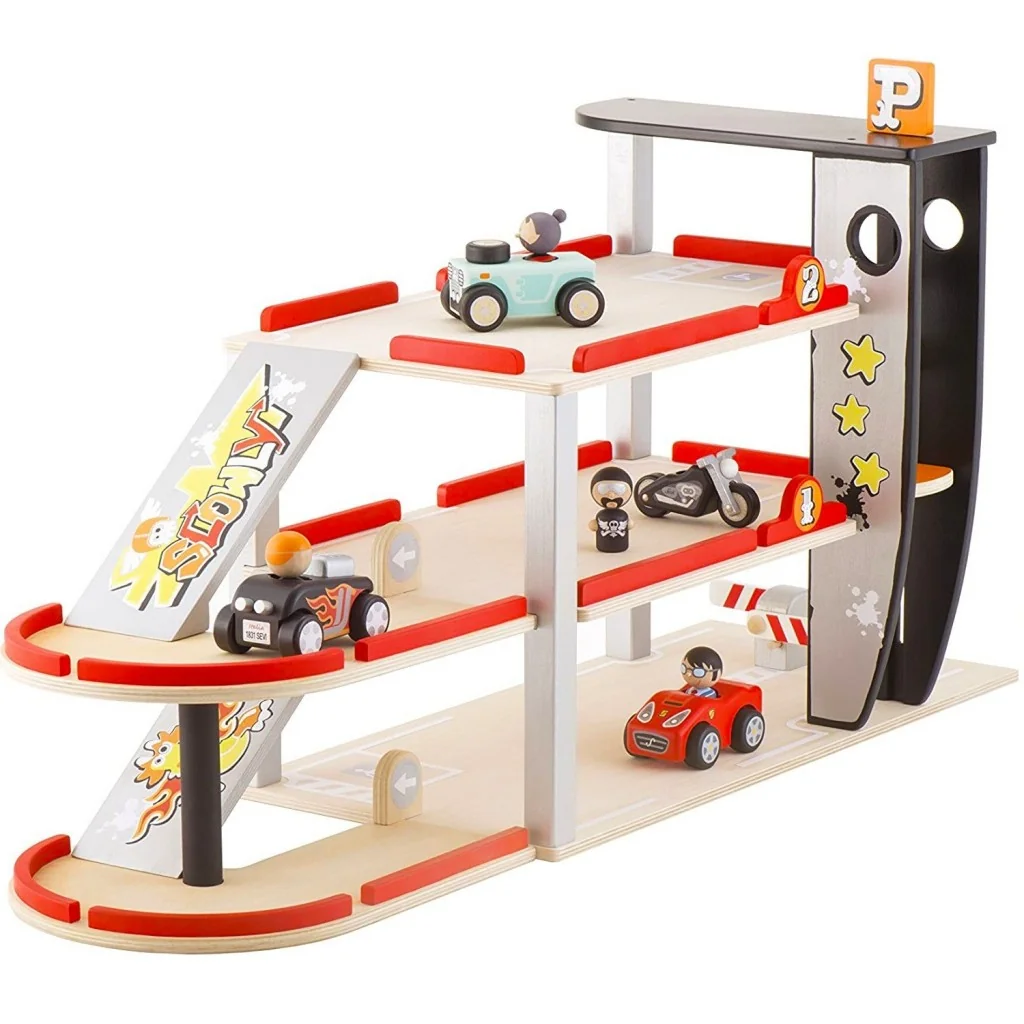 Parking avec terrasse en bois et voitures miniatures 82987 Sevi Trudi Trudi by Sevi - 1