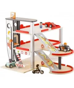 Wooden deck parking with toy cars 82987 Sevi Trudi Trudi by Sevi - 2