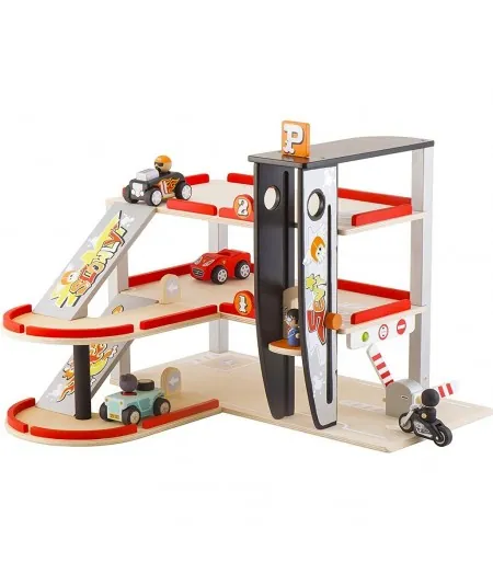 Parking avec terrasse en bois et voitures miniatures 82987 Sevi Trudi Trudi by Sevi - 3