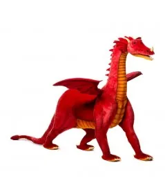 Peluche drago rosso gigante dimensioni reali 5964 Hansa Hansa - 1