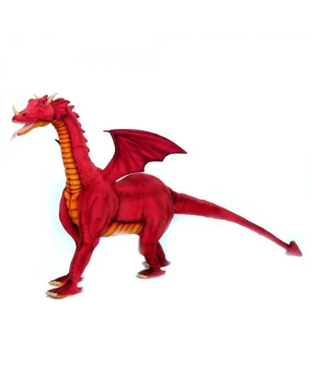 Peluche drago rosso gigante dimensioni reali 5964 Hansa Hansa - 2