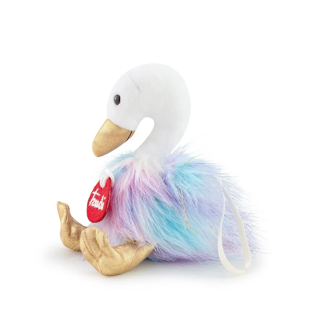 Peluche swan charme pompon TUDM4000 Trudi Trudi - 1 Peluche swan charme pompon TUDM4000 Trudi Trudi - 1