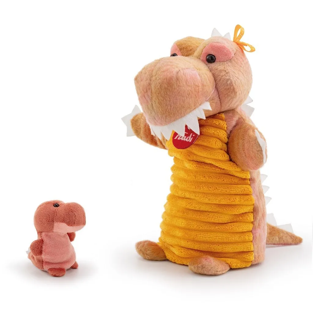 Peluche marionetta dinosauro con cucciolo TUDG4000 Trudi Trudi - 1