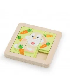 Oliviero wooden rabbit slide puzzle TUE44000 Trudi Living Trudi by Sevi - 3