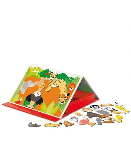 Puzzle magnetyczne drewna zwierząt 88037 Trudi Siwy Trudi by Sevi - 1