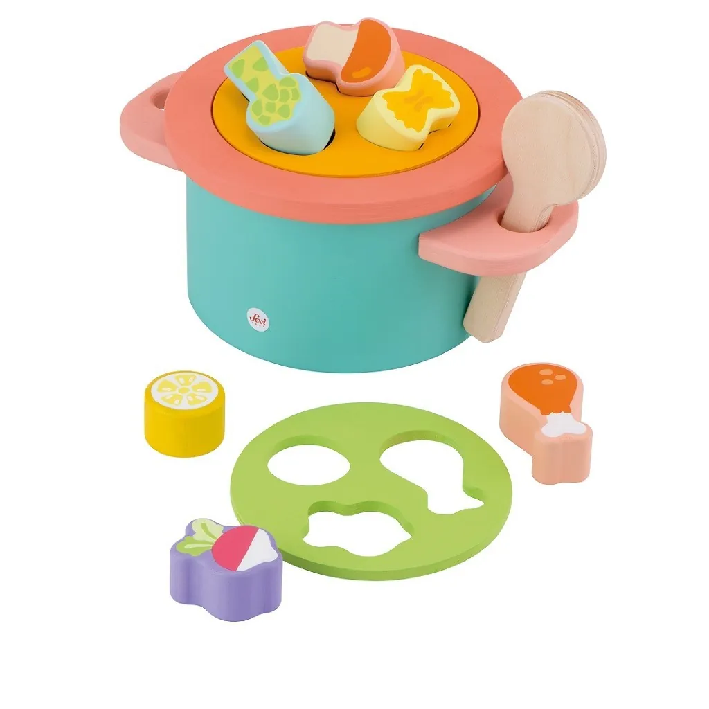 Sevi 82728 ensemble de casseroles à emboîtement en bois Trudi Trudi by Sevi - 1