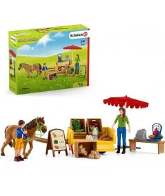 Zestaw do zabawy z wózkiem na targu owoców i warzyw 42528 Schleich Schleich - 1