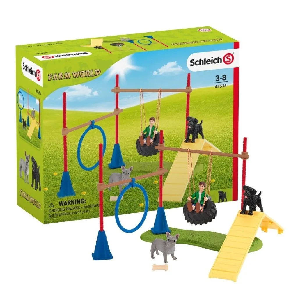 Set de juego de campo de agilidad para perros 42536 Schleich Schleich - 1