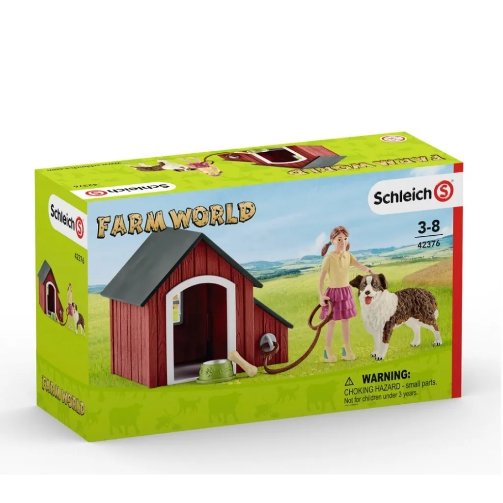 Casita para perros con niña 42376 Schleich Schleich - 1