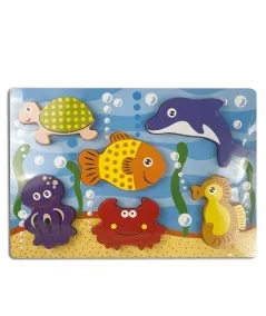 Puzzle 3D dźwiękowe drewniane morze 88039 Trudi Siwy Trudi by Sevi - 1