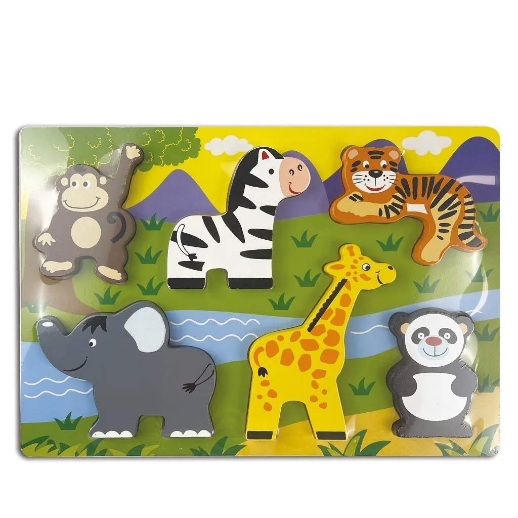 Puzzle 3D dźwiękowe drewniana sawana 88039 Trudi Siwy Trudi by Sevi - 1