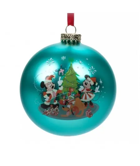 Glass Hanging Decoration Mickey Mouse and Minnie Disney Store Disney Store - 1